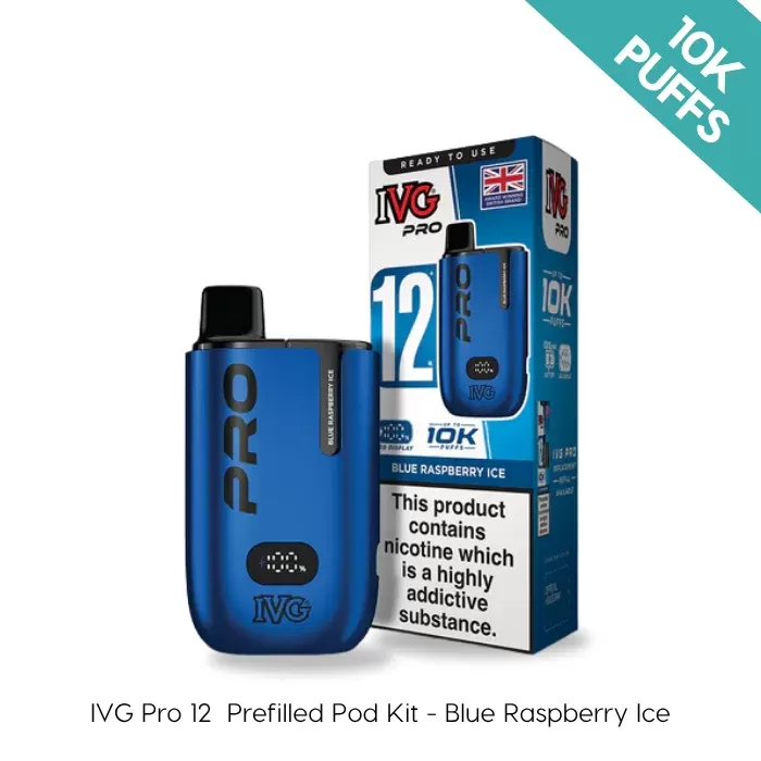 Blue Raspberry Ice – IVG PRO 12 Prefilled Kit