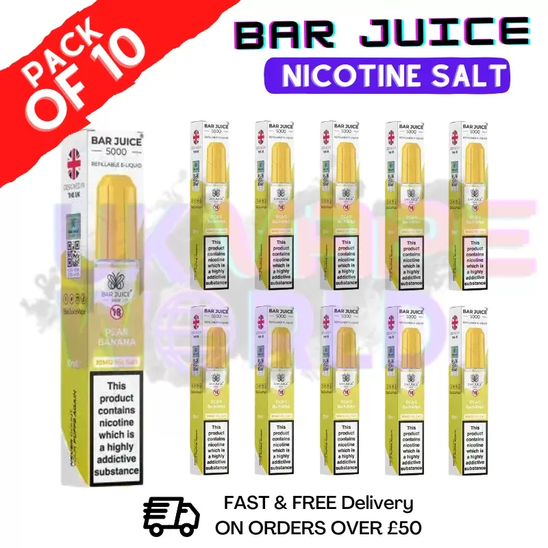 Pear Banana Bar Juice 5000 Nic Salt | Box of 10 | ONLY £13.99