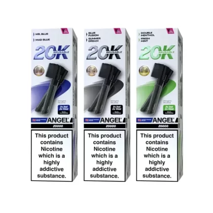 Vapes Bars Angel 20K Prefilled Pods - Flavour#Black Edition>Blue Edition>Sky Blue Edition>Brown Edition>Coral Edition>Green Edition>Golden Edition>Pink Edition>Purple Edition>Red Edition>Vio (A656FF)