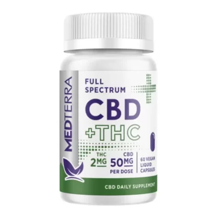 Full Spectrum CBD + Delta 9 THC Capsules – Medterra - unit#60 Count - 50mg