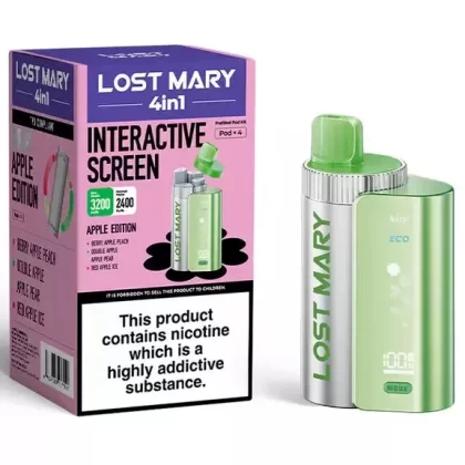 Lost Mary 4-in-1 Prefilled Pod Kit - Choose#Apple Edition>Berry Edition>Fruits Edition>Green Edition>Lemon Edition>Pineapple Edition>Purple Edition>Red Edition>Special Edition>Yellow Edition
