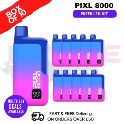 Pink Razz Pixl 8000 Kits Box Of 10