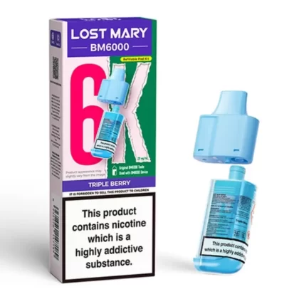 Triple Berry BM6000 Prefilled Pods by Lost Mary (2ml + 10ml) - 20mg