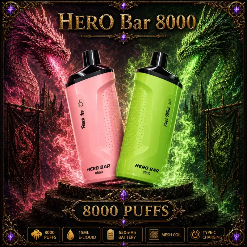 HERO Bar 8000 - Black Mamba - Vapeciga