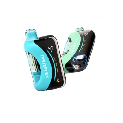 TasteFlex Cresmo 80K Disposable Vape E-Valve Tech - Blue Razz Ice, Clear (79AFEC)