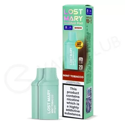 Mint Tobacco Lost Mary BM600 Prefilled Pods - Ecigpremium