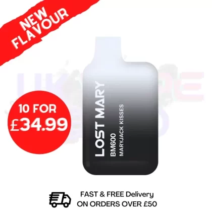 MaryJack Kisses (NEW) Lost Mary 600 Puff Bars Pack Of 10 BM600