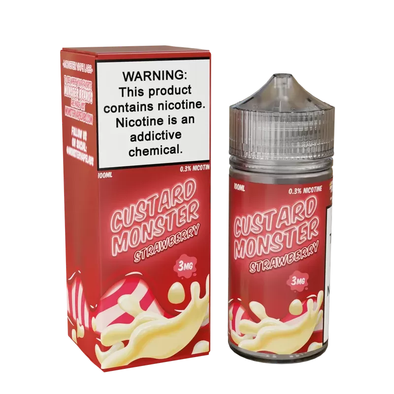 Custard Monster – Strawberry – 100ML E-Liquid