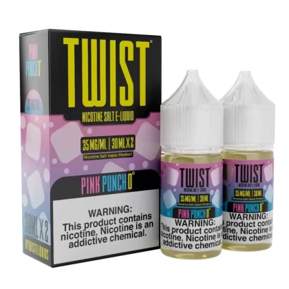 Twist e-Liquids Salt Pink Punch 0 eJuice - 60mL (2x30mL); Vape Product, Vape Product