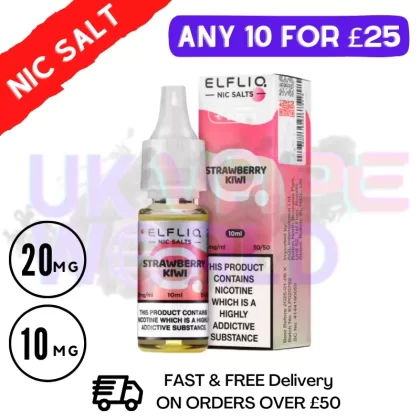 ElfLiq ‘Strawberry Kiwi’ Nic Salt 10ML eLiquid