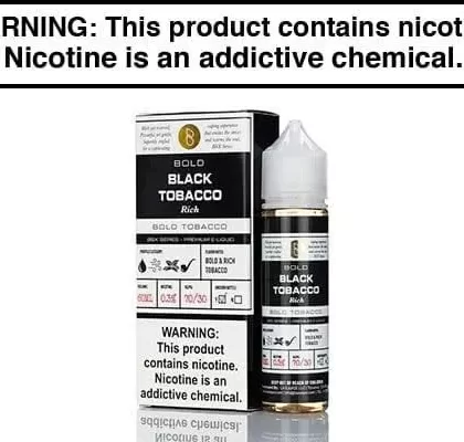 BOLD RICH BLACK TOBACCO BY GLAS BASIX 60ML - Vapejuice